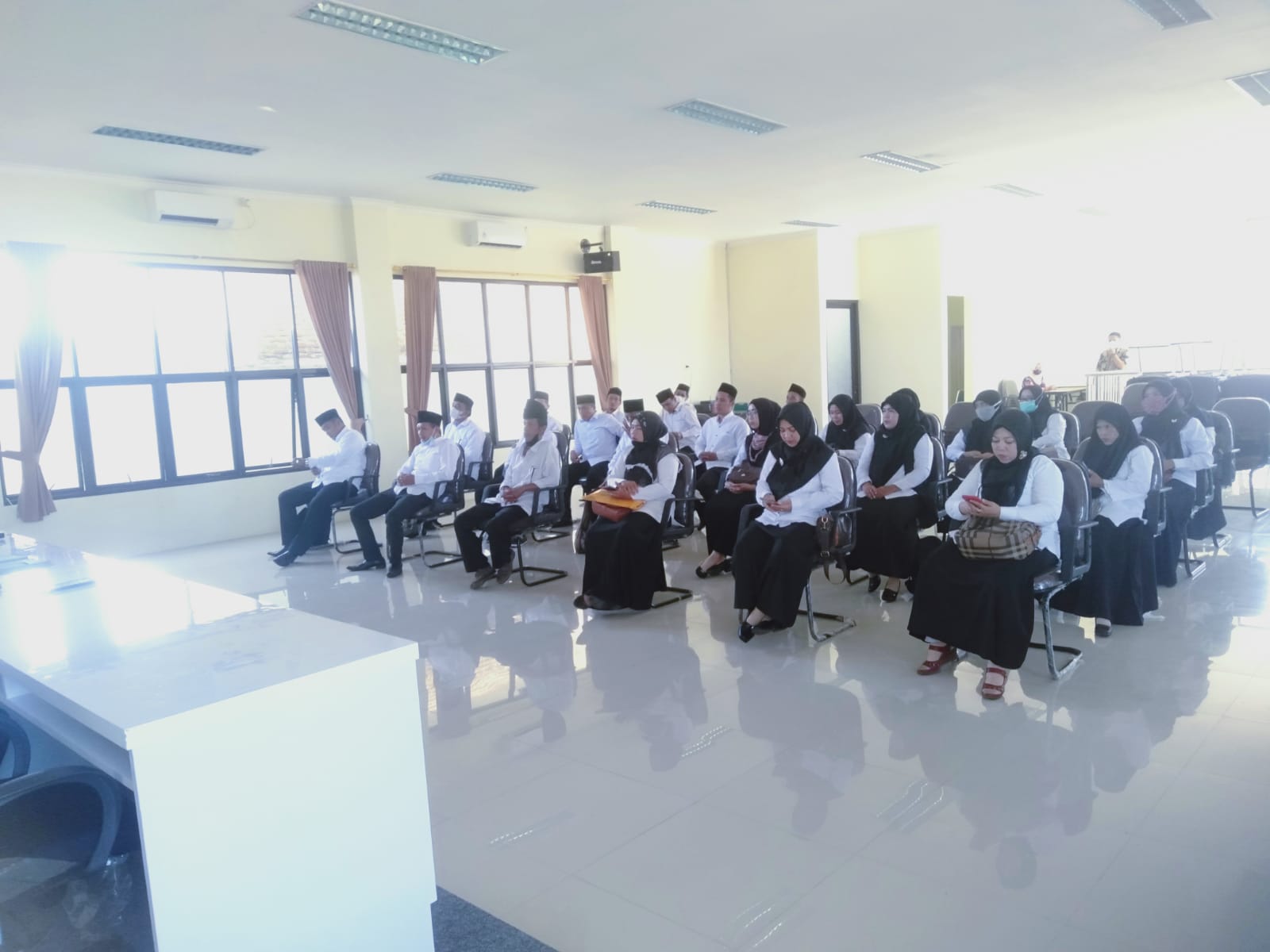 CPPPK di Lingkungan Kantor Kementerian Agama Kabupaten Lebak saat menerima Pembinaan dari Kepala Kantor Kementerian Agama Kabupaten Lebak
